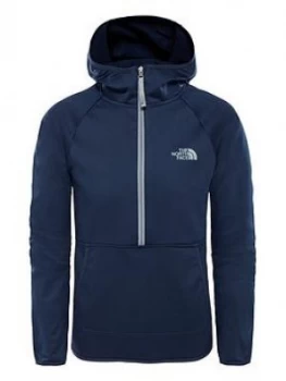 Image of The North Face The North Face Boys Tech Glacier 14 Zip Hoodie Blue Size L13 14 Years