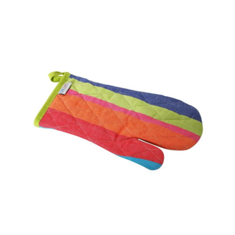 Image of Homescapes Homescapes Multi Stripe Oven Mitt Multi unisex