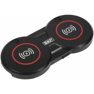 Image of WCB4 Wireless Charging Base Double 5V-2A - Sealey