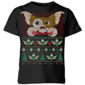 Image of Gremlins Ugly Knit Kids Christmas T-Shirt - Black - 11-12 Years
