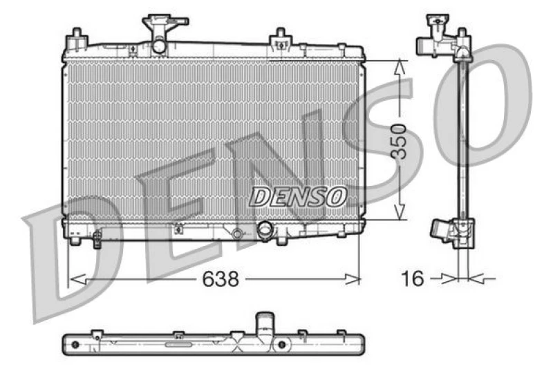 Image of DENSO Engine radiator DENSO DRM50007