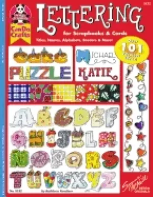 Image of lettering 101 for scrapbooks and cards titles names alphabets borders and m
