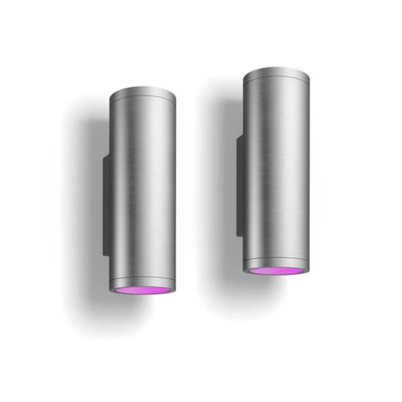 Image of Philips Hue White And Colour Ambiance Appear Outdoor Wall Light Innox 2-Pack