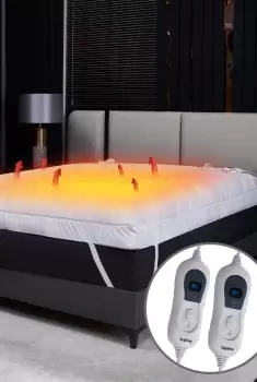 Image of 4" Extra Thick Heated Mattress Topper