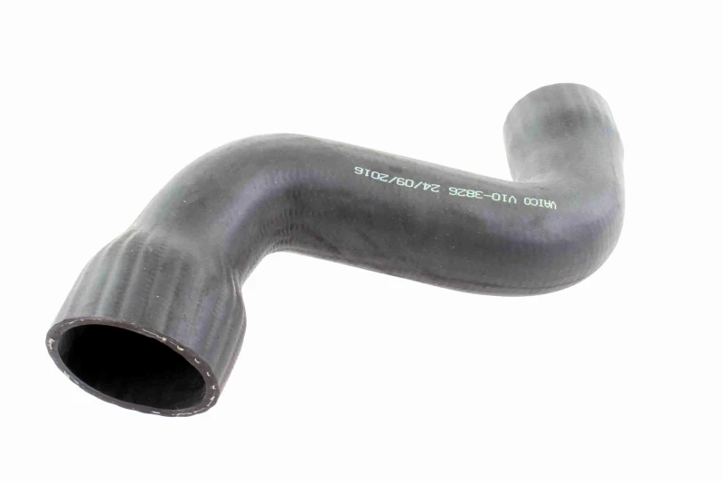 Image of VAICO V10-3826 Turbocharger Hose Rubber with fabric lining, Q+, original equipment manufacturer quality Rubber with fabric lining Charger Intake Hose