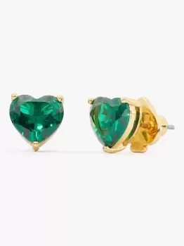 Image of Kate Spade My Love Heart Stud Earrings, Green, One Size