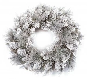 image of Premier Decorations 50cm Silver Tip Wreath