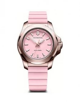 Image of Victorinox Victorinox Swiss Made I.N.O.X V Pink 200M Sapphire Glass Dial Rose Gold Stainless Steel 37Mm Case Removable Protective Shield Pink Rubber S