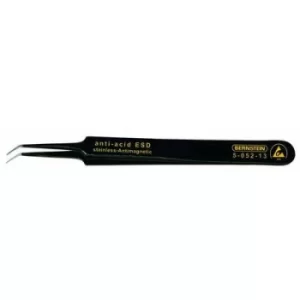 Image of Bernstein 5-052-13 SMD tweezers 5b SA-ESD Extra pointy, curved 110 mm