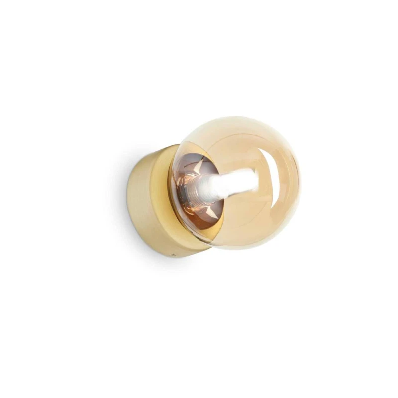 Image of IDEAL LUX Ideal Lux Perlage Wall Lamp Brass 8021696317809