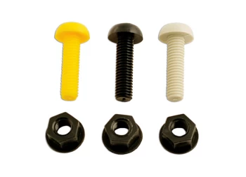Image of Number Plate Fixing 3/4" White Screws/Nuts Pk 100 Connect 31526
