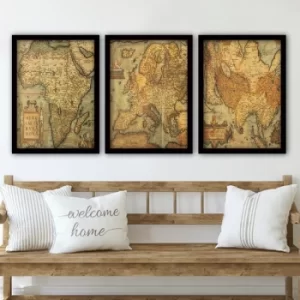 Image of 3SC182 Multicolor Decorative Framed Painting (3 Pieces)