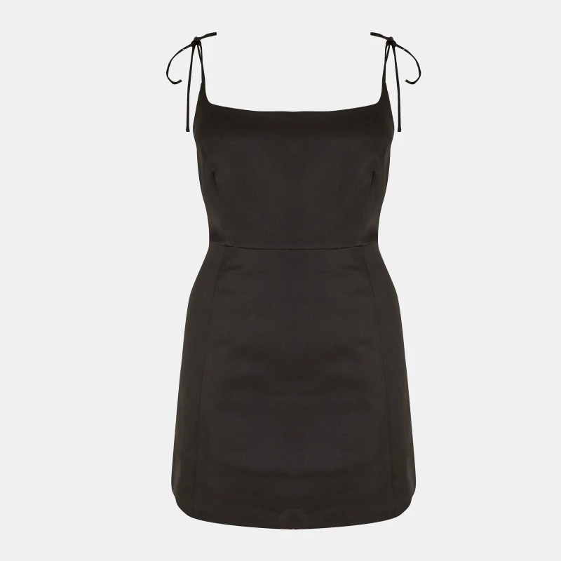 Image of Ted Baker Womens Tie Strap Mini Dress Black female 10 (S)