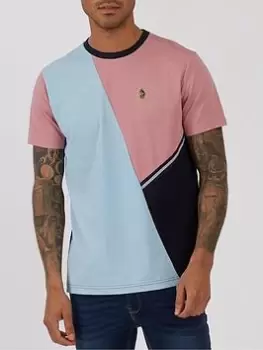 Image of Luke 1977 Tape Detail T-Shirt - Pink, Size L, Men