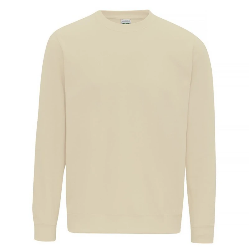Image of AWDis AWDis Just Hoods Crew Neck Plain Sweatshirt (280 GSM) in Light Brown Size: X-Small Light Brown XS Unisex 5059958303034