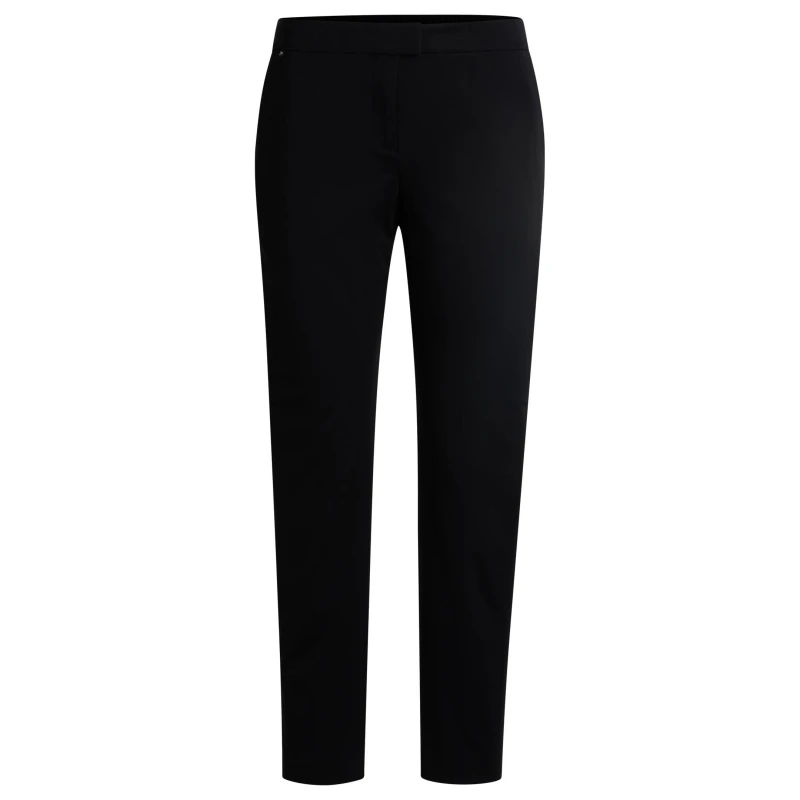 Image of Boss Womens Tobaluka10 Straight Leg Trousers Black female 4 (XXS)