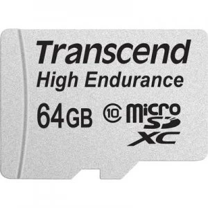 Image of Transcend High Endurance microSDXC card 64GB Class 10 incl. SD adapter