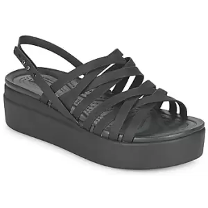 image of Crocs CROCS BROOKLYN STRAPPY LOWWDGW womens Sandals in Black,6,9,5,7,8