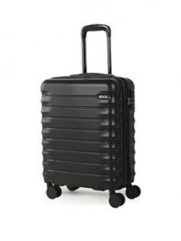 image of Rock Luggage Synergy Carry-On 8 Wheel Black Suitcase