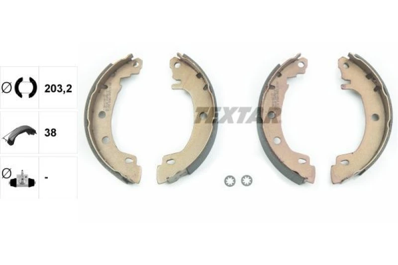 Image of Brake Shoe Set TEXTAR 91049500