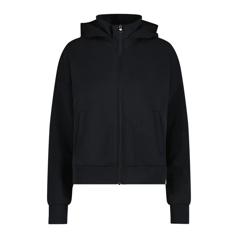 Image of CMP Womens hoodie with a high ribbed collar CMP Noir Female 2XS