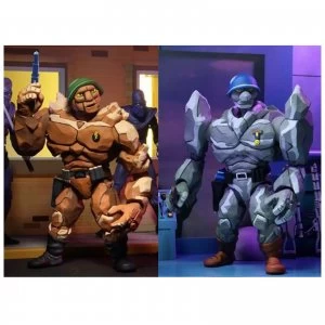 Image of NECA Teenage Mutant Ninja Turtles Cartoon Traag and Granitor 2 Pack Action Figures
