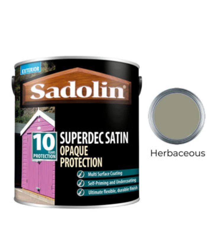 Image of Sadolin Superdec Satin Opaque Wood Protection - Herbaceous - 5L