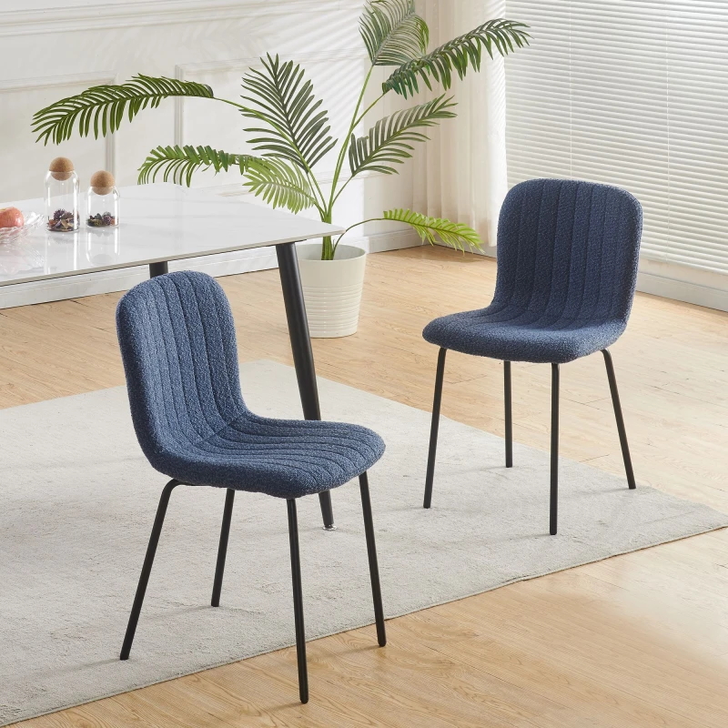Image of MCC Direct Bella Luxe Set of 2 Dining Chairs Dining Chairs in Blue Blue Unisex