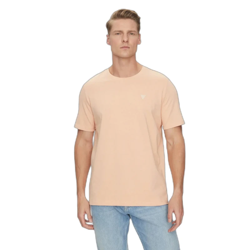 Image of Guess Round neck T-Shirt with patch Guess Rose Male XS