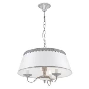 image of Bouquet Pendant Grey with Shade, 3 Light, E14