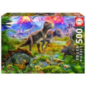Image of Dinosaur Gathering Jigsaw Puzzle (500 Pieces)