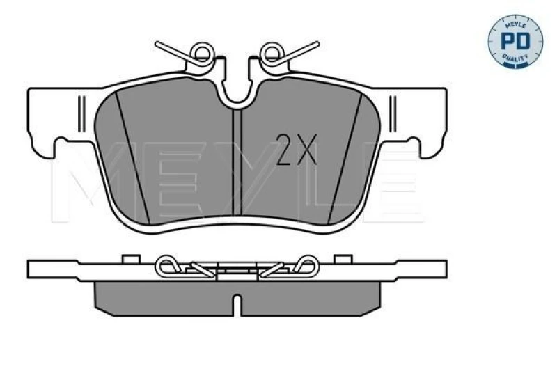 Image of Brake pad set MEYLE 025 225 6816/PD