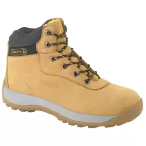 Image of Delta Plus Unisex Nubuck Leather Hiker Safety Boots (8 UK) (Tan)