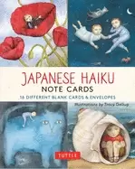 Image of japanese haiku 16 note cards 16 different blank cards with 17 star patterne