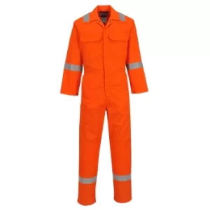 image of Biz Weld Mens Iona Flame Resistant Coverall Orange 2XL 32"