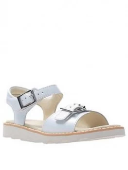 Image of Clarks Crown Bloom Girls Sandal - White, Size 1 Older