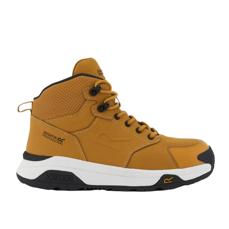 Image of Regatta Professional Mens Nubuck Safety Boots in Off-White Size: 4 Off-White Male 4
