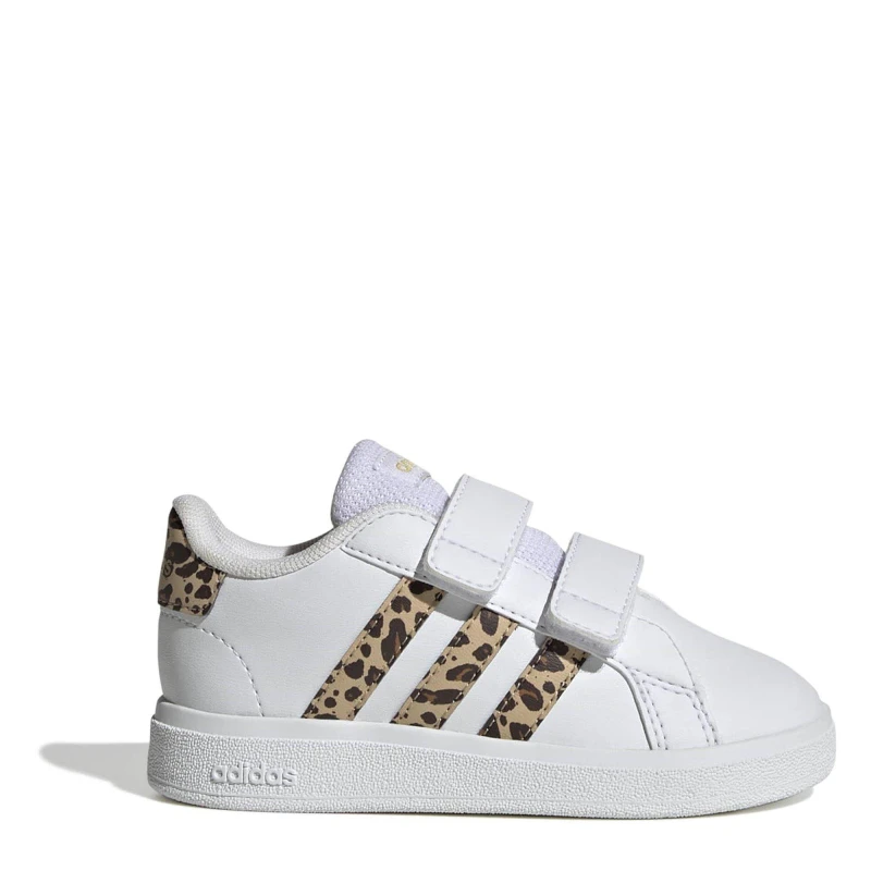 Image of adidas Grand Court 2.0 Shoes Infant Girls White/Animal female C7 (24)