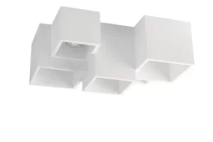 Image of Foster Paintable Plaster Ceiling Lamp, White, GU10