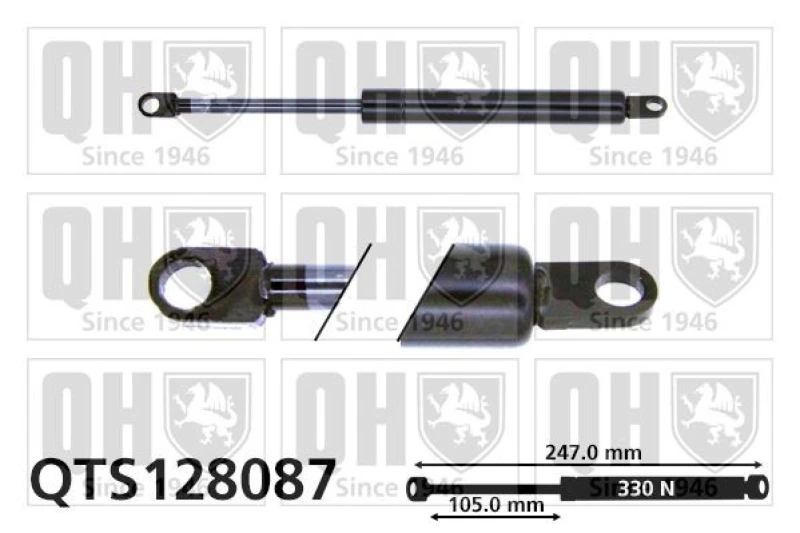 Image of QUINTON HAZELL Tailgate strut QUINTON HAZELL QTS128087