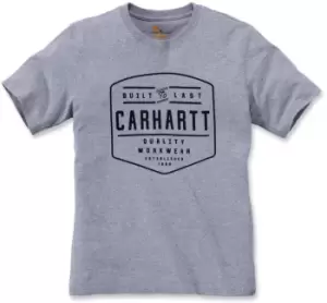 Image of Carhartt Workwear Build By Hand T-Shirt, grey, Size L, grey, Size L