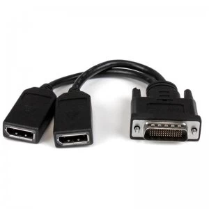 image of StarTech LFH 59 to Dual DisplayPort Adapter Cable