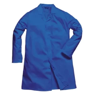 Image of Portwest Mens Single Pocket Food Coat Royal Blue 3XL