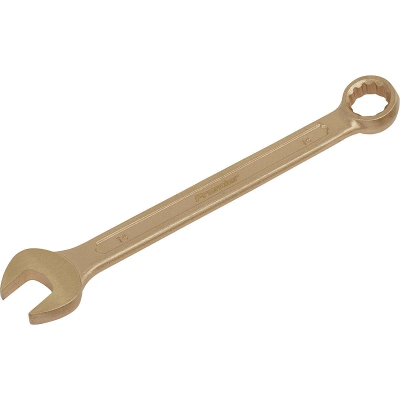 Image of Loops 14mm Non-Sparking Combination Spanner - Open-End & 12-Point WallDrive Ring Multi