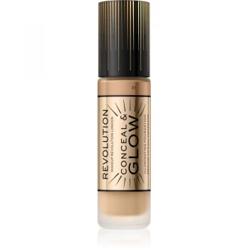 Image of Revolution Conceal Glow Foundation F7