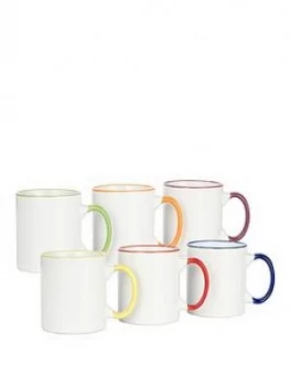 image of Set Of 6 Rainbow Mug Set