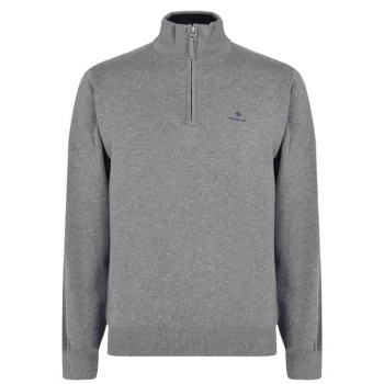 image of Gant Gant Classic Cotton half Zip - Grey