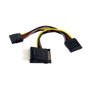 Image of SATA to LP4 with 2x SATA Power Splitter Cable