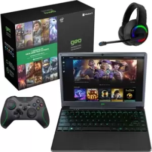 image of GEO GameCloud 140X + Game Pack 14.1" Laptop includes Microsoft 365 Personal 12-month subscription - Black