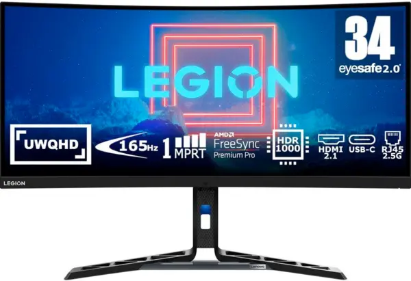 image of Lenovo Legion 34" 67B0UAC1UK Quad HD Gaming LED Monitor